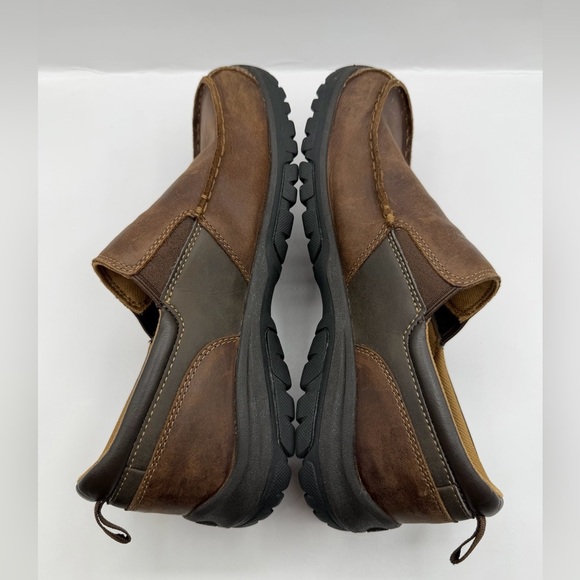 Timberland Boy, Dark Brown Leather Moc Toe Slip-Ons Loafer Shoes Size 6 - Picture 10 of 13